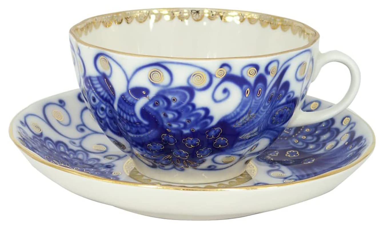Lomonosov Russia　ロモノーソフ　フィギュリン　バード　2点セット Amazon | Lomonosov Porcelain TeaセットCup and Saucer Tulipマジック